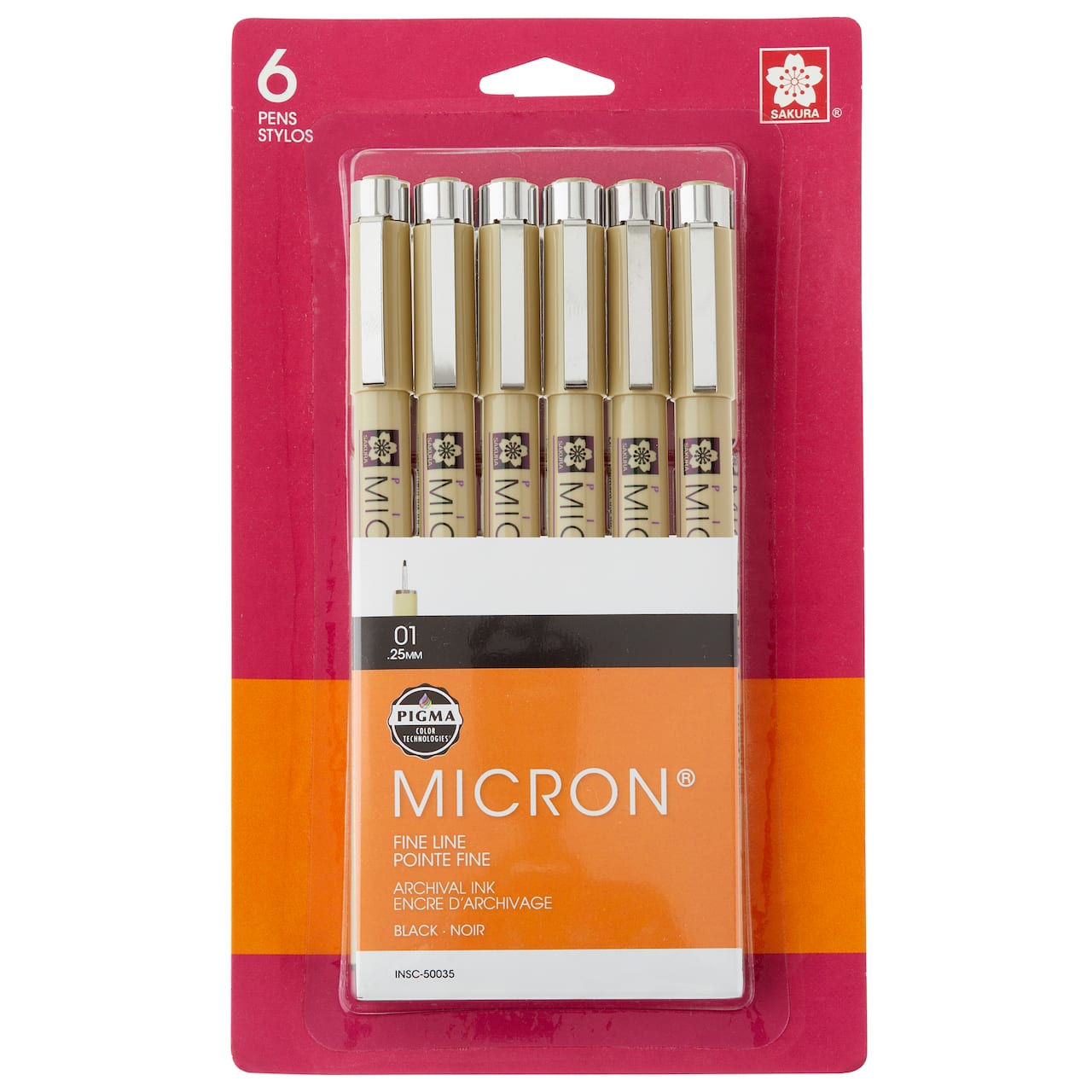 Pigma® Micron® 01 Fine Line Pens, Black